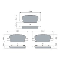 BOSCH 0 986 460 086 Bremsbelagsatz, Scheibenbremse