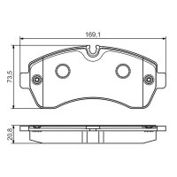 BOSCH 0 986 495 107 Bremsbelagsatz, Scheibenbremse