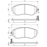 BOSCH 0 986 495 125 Bremsbelagsatz, Scheibenbremse