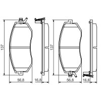 BOSCH 0 986 495 125 Bremsbelagsatz, Scheibenbremse