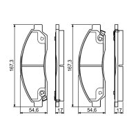 BOSCH 0 986 495 159 Bremsbelagsatz, Scheibenbremse