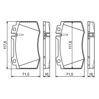BOSCH 0 986 495 278 Bremsbelagsatz, Scheibenbremse
