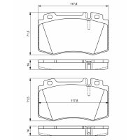 BOSCH 0 986 495 278 Bremsbelagsatz, Scheibenbremse