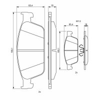 BOSCH 0 986 495 388 Bremsbelagsatz, Scheibenbremse