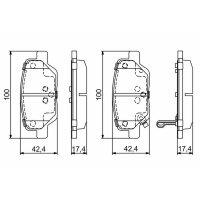 BOSCH 0 986 495 393 Bremsbelagsatz, Scheibenbremse