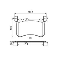 BOSCH 0 986 495 398 Bremsbelagsatz, Scheibenbremse