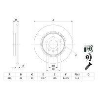 BOSCH 0 986 479 F85 Bremsscheibe