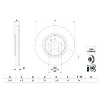 BOSCH 0 986 479 G69 Bremsscheibe