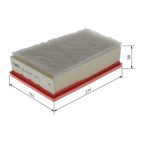 BOSCH F 026 400 738 Luftfilter