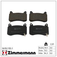 ZIMMERMANN 26152.155.1 Bremsbelagsatz, Scheibenbremse