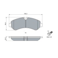 BOSCH 0 986 460 013 Bremsbelagsatz, Scheibenbremse