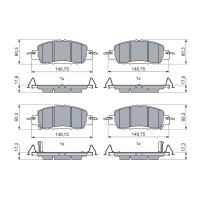 BOSCH 0 986 460 017 Bremsbelagsatz, Scheibenbremse