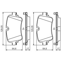 BOSCH 0 986 495 426 Bremsbelagsatz, Scheibenbremse