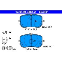 ATE 13.0460-3881.2 Bremsbelagsatz, Scheibenbremse