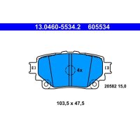 ATE 13.0460-5534.2 Bremsbelagsatz, Scheibenbremse