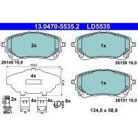 ATE 13.0470-5535.2 Bremsbelagsatz, Scheibenbremse
