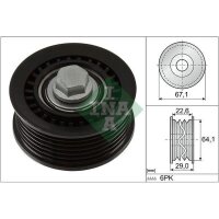 Schaeffler INA 532 1076 10 Umlenk-/Führungsrolle,...