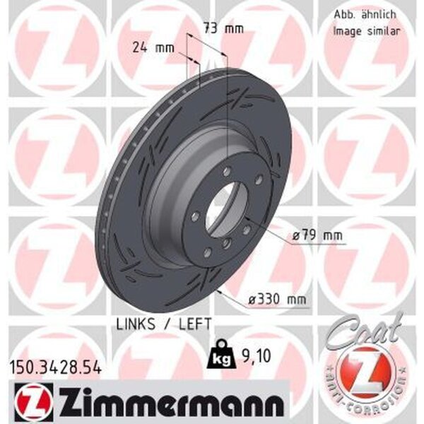 ZIMMERMANN 150.3428.54 Bremsscheibe