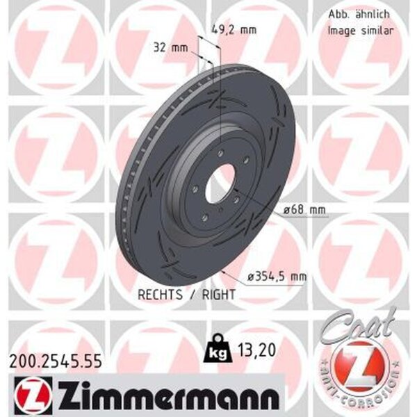 ZIMMERMANN 200.2545.55 Bremsscheibe
