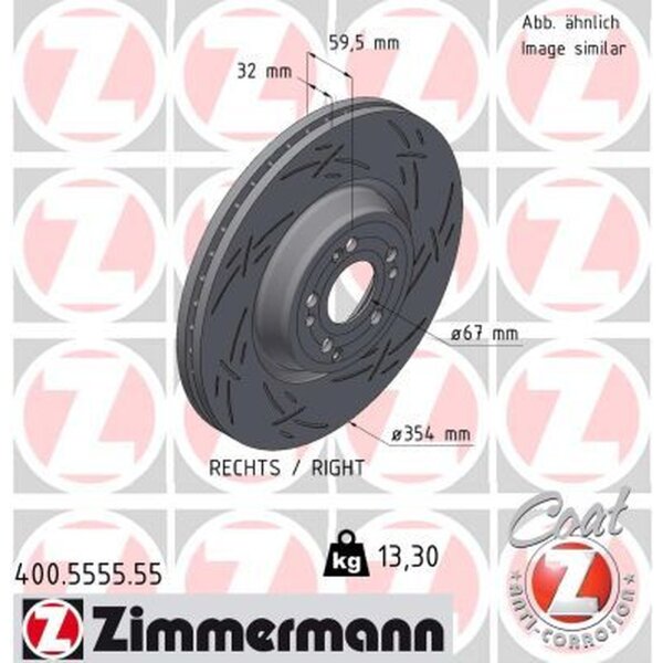ZIMMERMANN 400.5555.55 Bremsscheibe