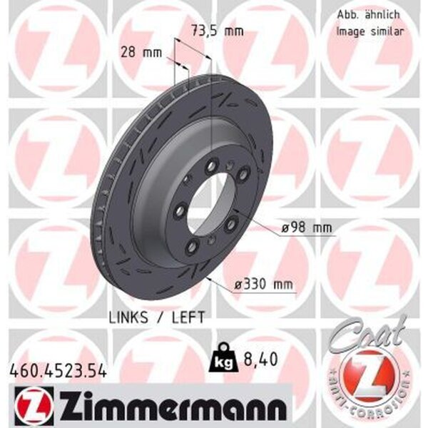 ZIMMERMANN 460.4523.54 Bremsscheibe
