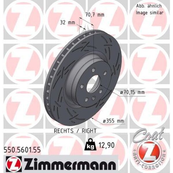 ZIMMERMANN 550.5601.55 Bremsscheibe