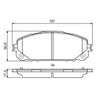 BOSCH 0 986 495 404 Bremsbelagsatz, Scheibenbremse