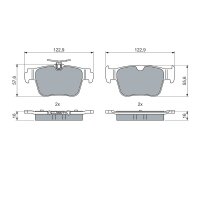 BOSCH 0 986 460 074 Bremsbelagsatz, Scheibenbremse
