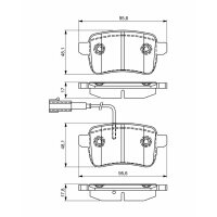 BOSCH 0 986 495 305 Bremsbelagsatz, Scheibenbremse