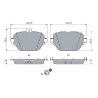 BOSCH 0 986 460 039 Bremsbelagsatz, Scheibenbremse
