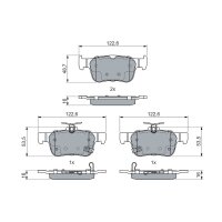 BOSCH 0 986 460 019 Bremsbelagsatz, Scheibenbremse