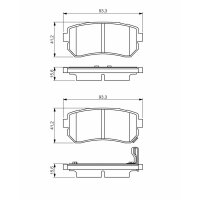 BOSCH 0 986 495 354 Bremsbelagsatz, Scheibenbremse