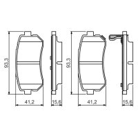BOSCH 0 986 495 354 Bremsbelagsatz, Scheibenbremse