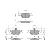 BOSCH 0 986 460 027 Bremsbelagsatz, Scheibenbremse