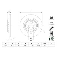 BOSCH 0 986 479 H39 Bremsscheibe