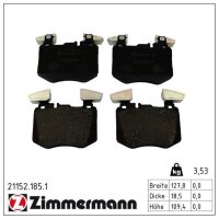 ZIMMERMANN 21152.185.1 Bremsbelagsatz, Scheibenbremse