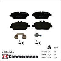 ZIMMERMANN 23915.140.2 Bremsbelagsatz, Scheibenbremse