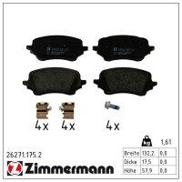 ZIMMERMANN 26271.175.2 Bremsbelagsatz, Scheibenbremse