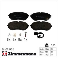 ZIMMERMANN 26407.190.2 Bremsbelagsatz, Scheibenbremse