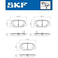 SKF VKBP 90253 A Bremsbelagsatz, Scheibenbremse