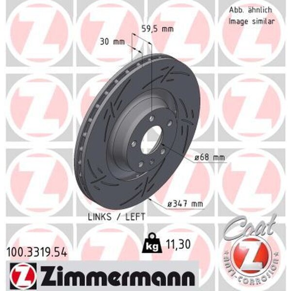 ZIMMERMANN 100.3319.54 Bremsscheibe