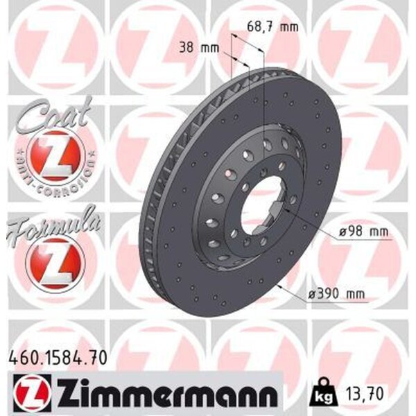 ZIMMERMANN 460.1584.70 Bremsscheibe