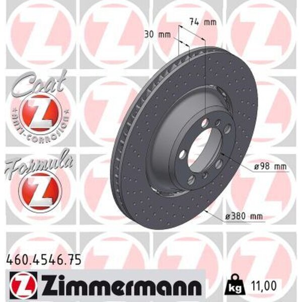 ZIMMERMANN 460.4546.75 Bremsscheibe