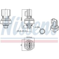NISSENS 301077 Druckschalter, Klimaanlage