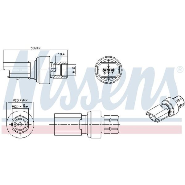 NISSENS 301136 Druckschalter, Klimaanlage
