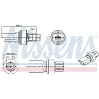NISSENS 301136 Druckschalter, Klimaanlage