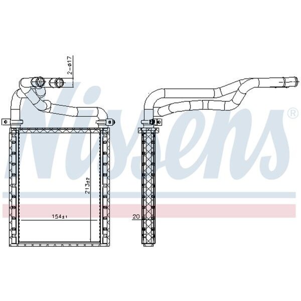 NISSENS 707191 Wärmetauscher, Innenraumheizung