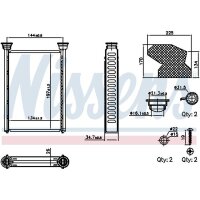NISSENS 707309 Wärmetauscher, Innenraumheizung