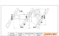 DR!VE+ DP2110.10.3374 Gelenksatz, Antriebswelle