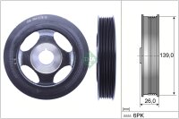 Schaeffler INA 544 0178 10 Riemenscheibe, Kurbelwelle
